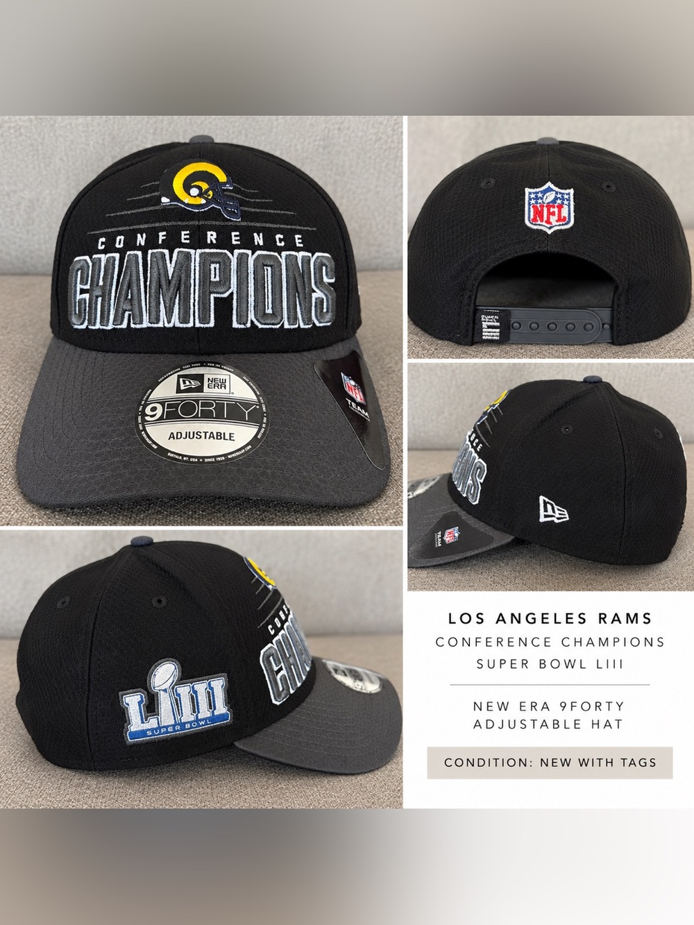 LA Rams Conference Champions. New Era hat